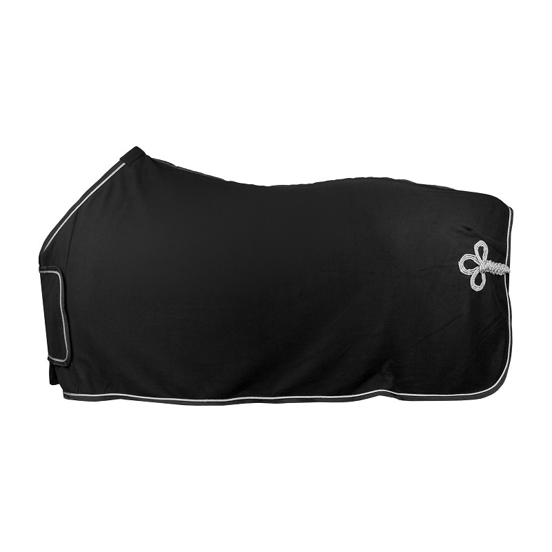 FLEECE DEKEN MET BORSTFLAP EN ORNAMENT