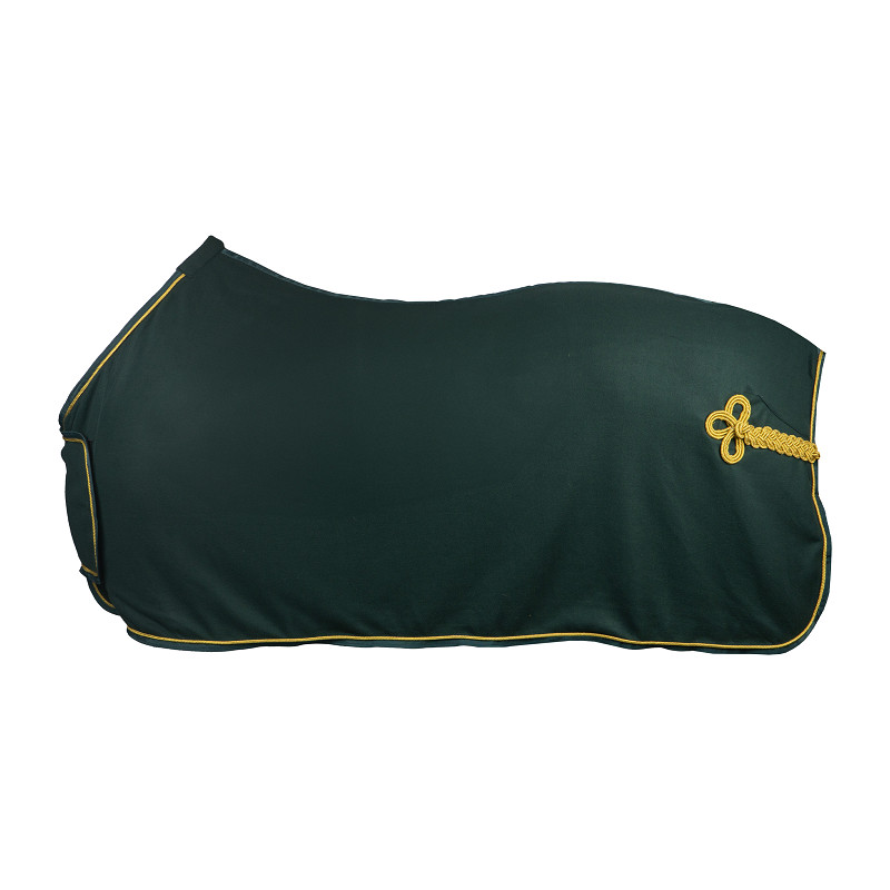 FLEECE DEKEN MET BORSTFLAP EN ORNAMENT